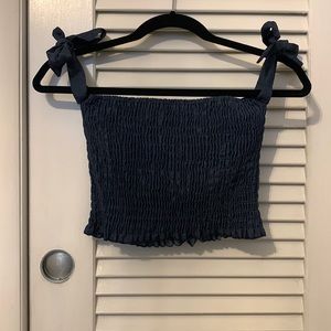 Denim color crop top